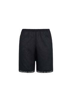 The Bermuda Short: Cotton Voile Black