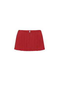 The Mini Skirt Cherry Red