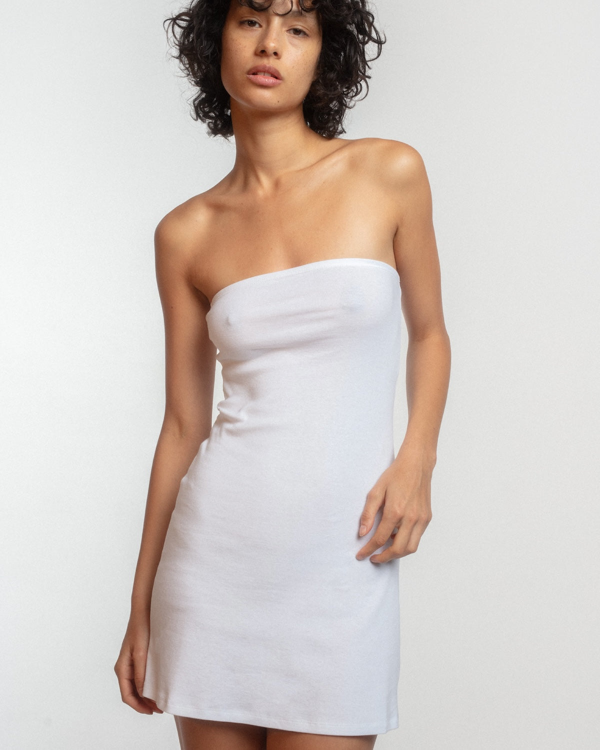 The Tube Dress: Cotton Jersey White Cou Cou Intimates The Tube Dress: Cotton Jersey White Cou Cou Intimates