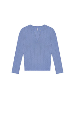 The Baby Henley French Blue