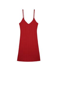 The Cami Slip Cherry Red