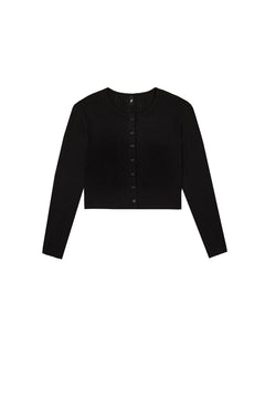 The Crop Cardi Black