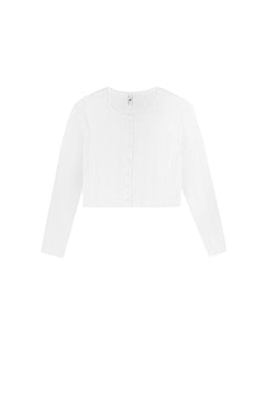 The Crop Cardi White