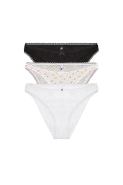 The High Rise: 3-Pack Black, White & English Rose