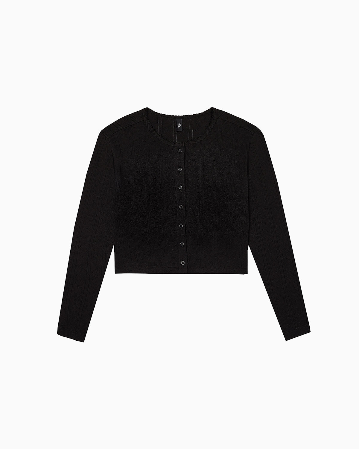 The Crop Cardi: Black Pointelle – Cou Cou Intimates