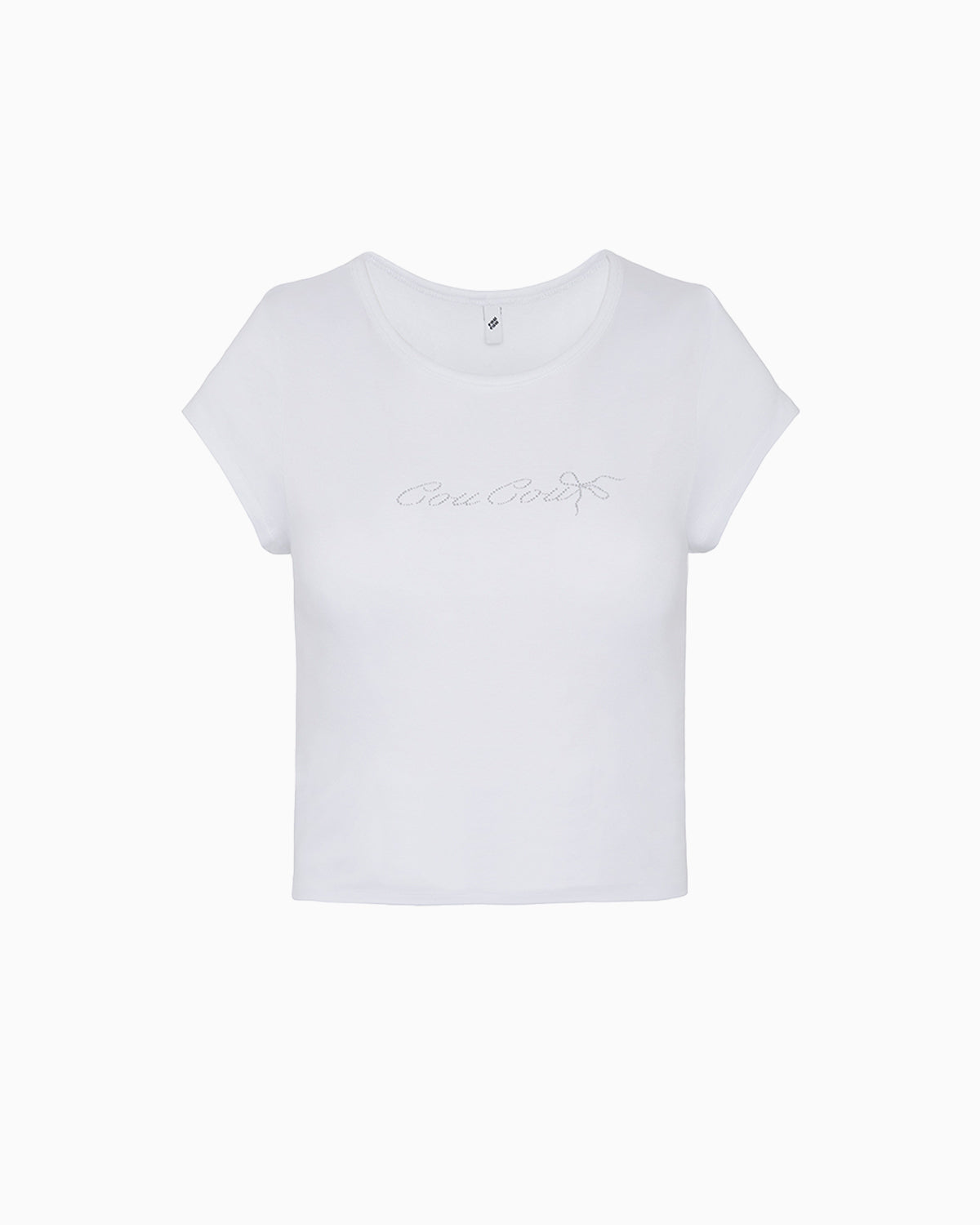 The Crystal Baby Tee: White Cotton Jersey – Cou Cou Intimates