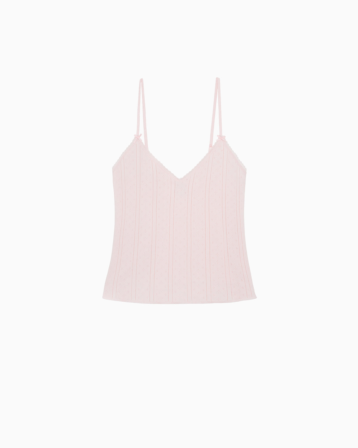 pois mellow cami ピンク The Long Cami: Baby Pink Pointelle – Cou Cou Intimates