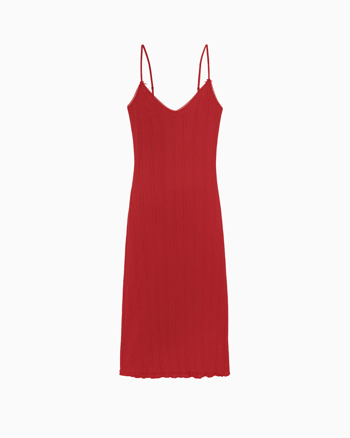 red cami midi dress The Midi Slip Cherry Red M