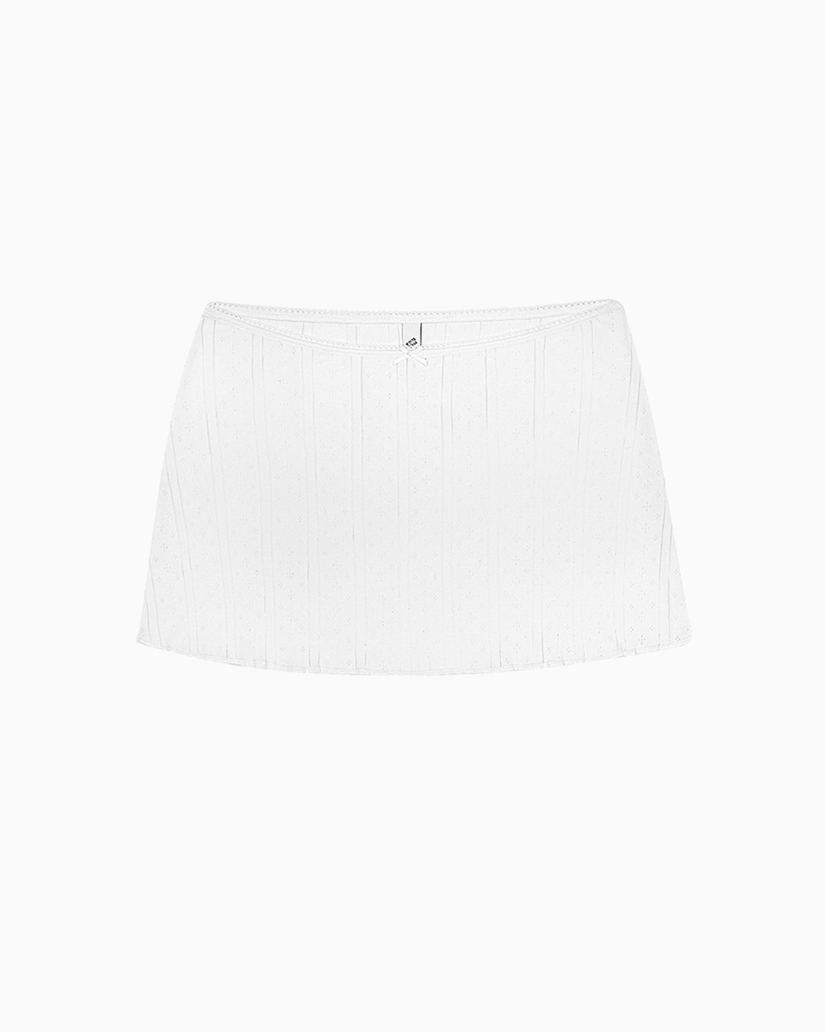 The Mini Skirt: White Pointelle – Cou Cou Intimates