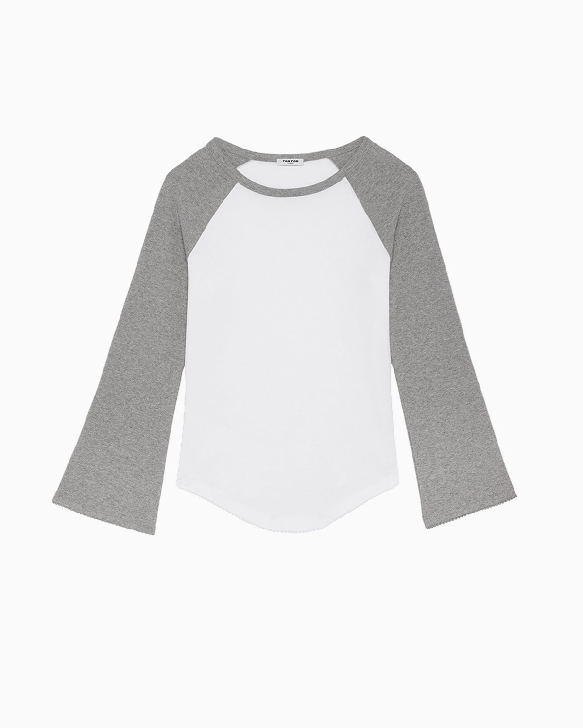 The Raglan: White / Grey Cotton Jersey – Cou Cou Intimates