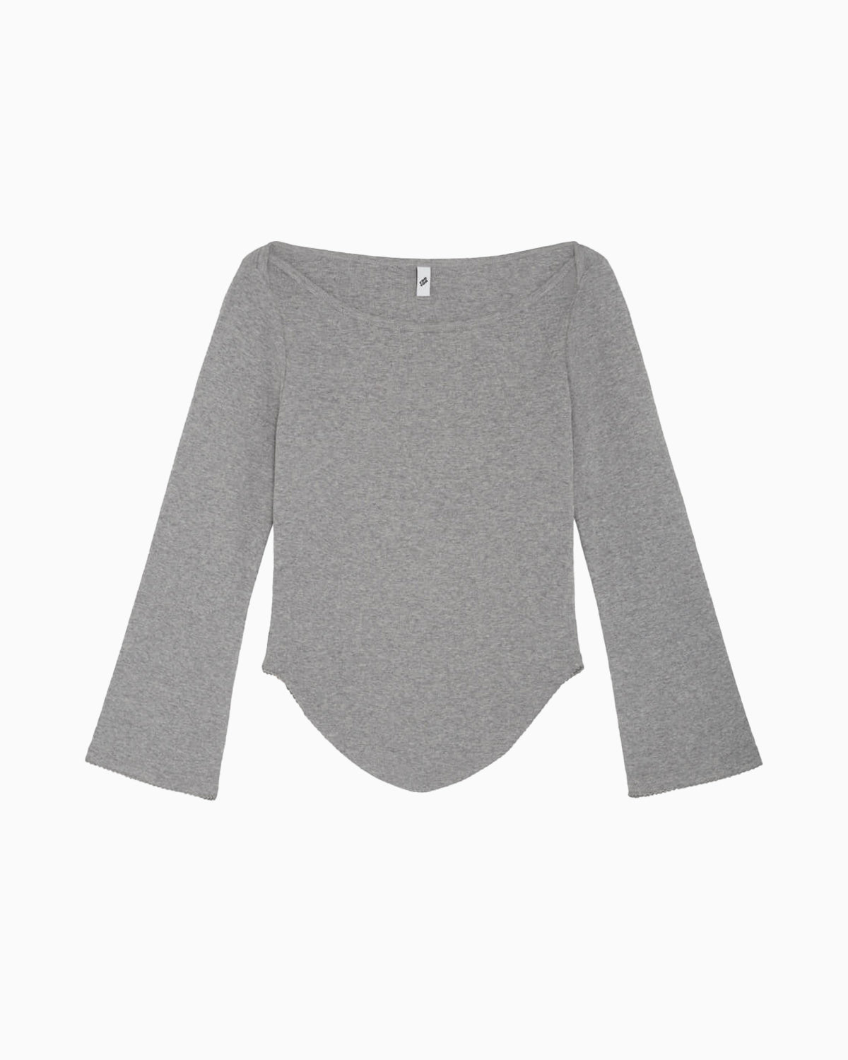 RINA KATAGIRI レーススリーブ トレーナー The Rina Long Sleeve: Grey Cotton Jersey – Cou Cou Intimates
