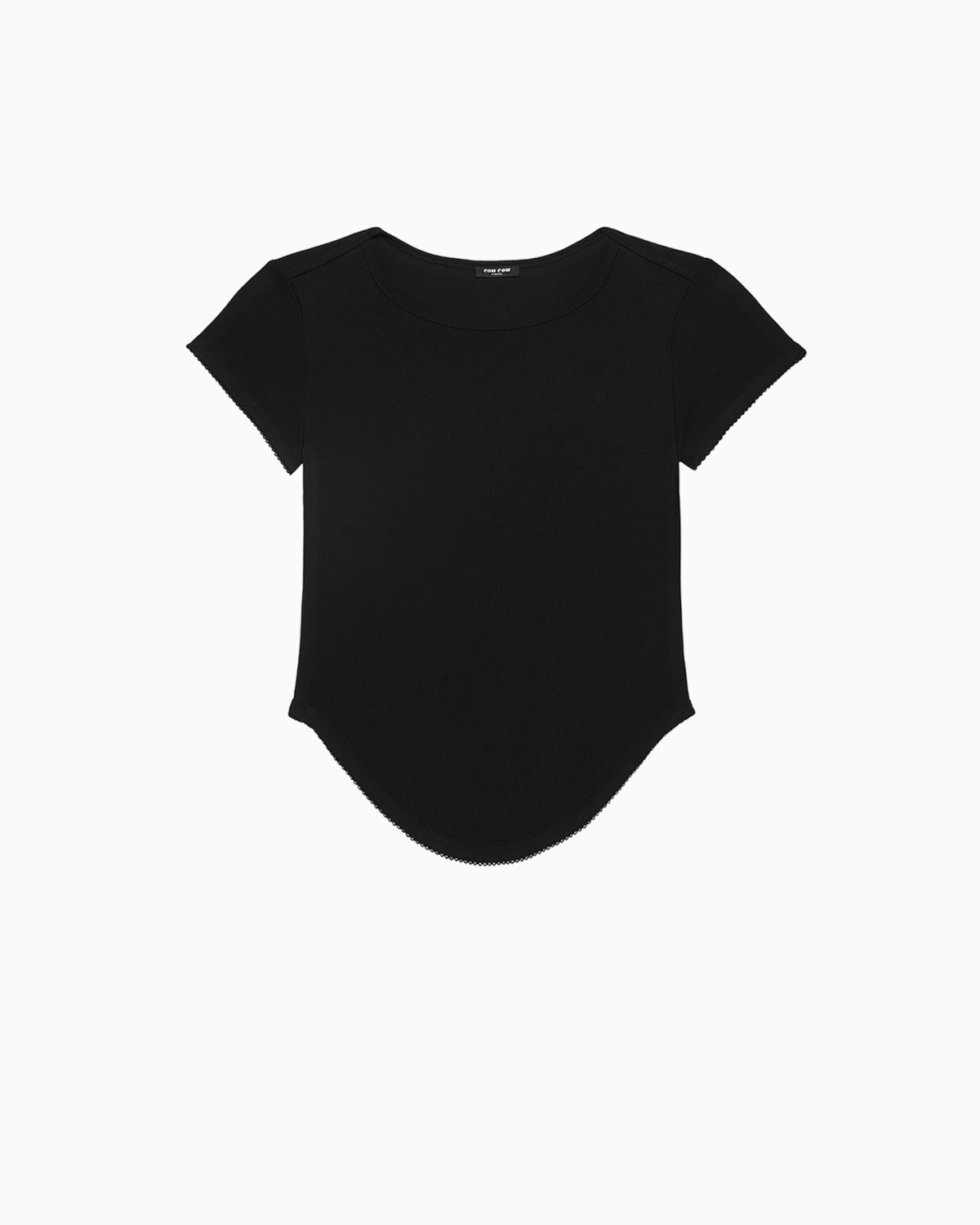 The Rina Tee: Black Cotton Jersey – Cou Cou Intimates