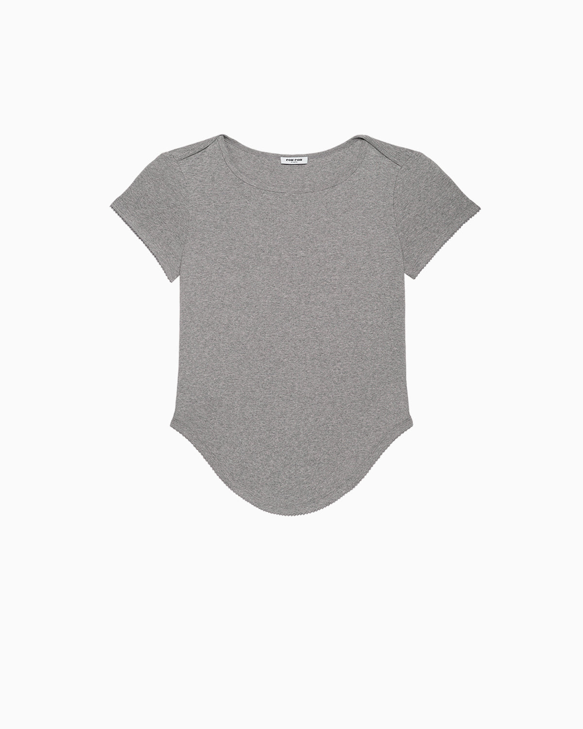The Rina Tee: Grey Cotton Jersey – Cou Cou Intimates