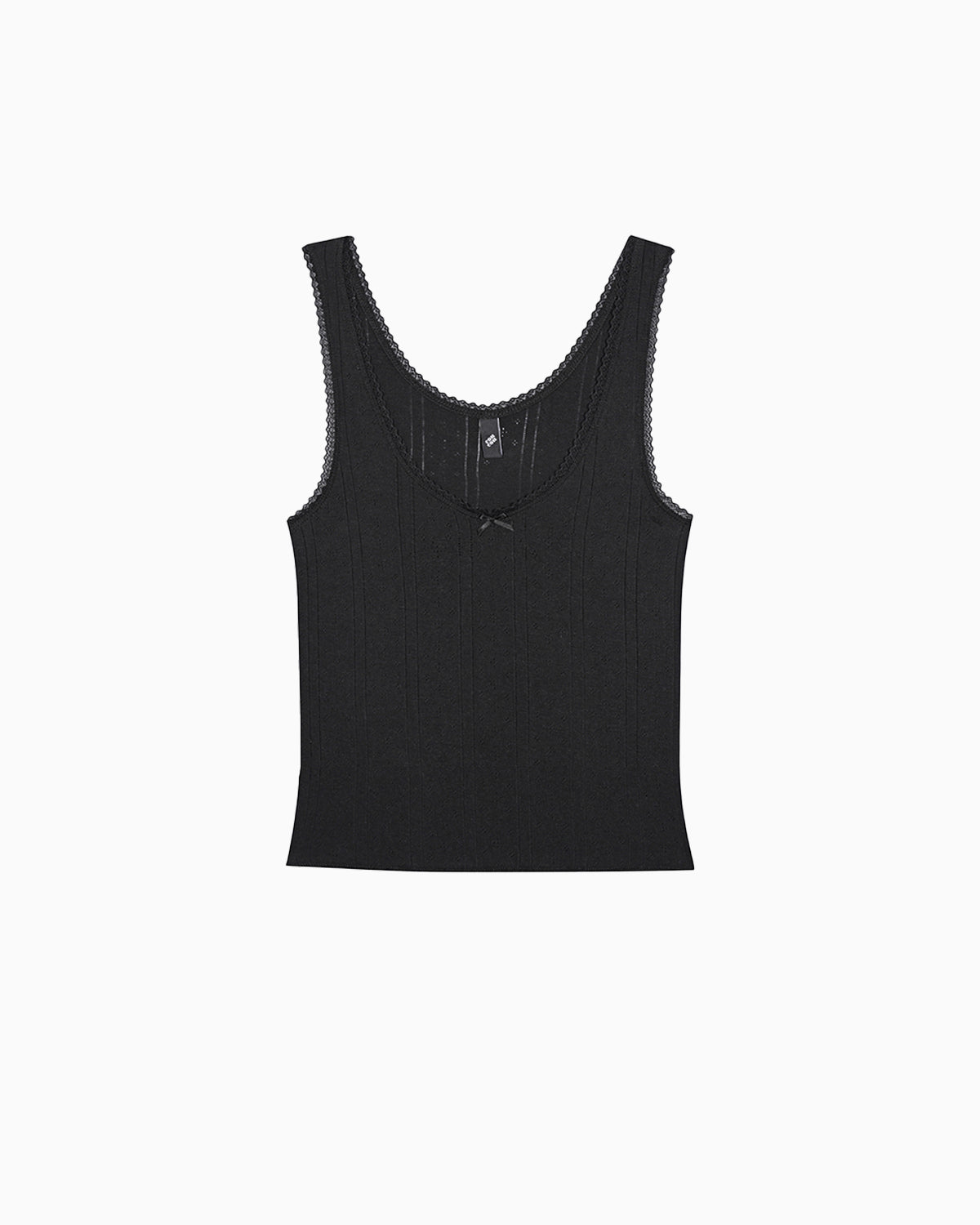 The Scoop Tank: Black Pointelle – Cou Cou Intimates