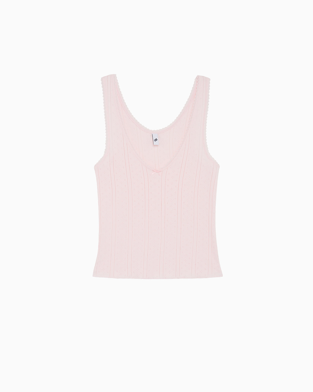 The Scoop Tank: Baby Pink Pointelle – Cou Cou Intimates