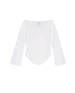 The Rina Long Sleeve: Cotton Jersey White