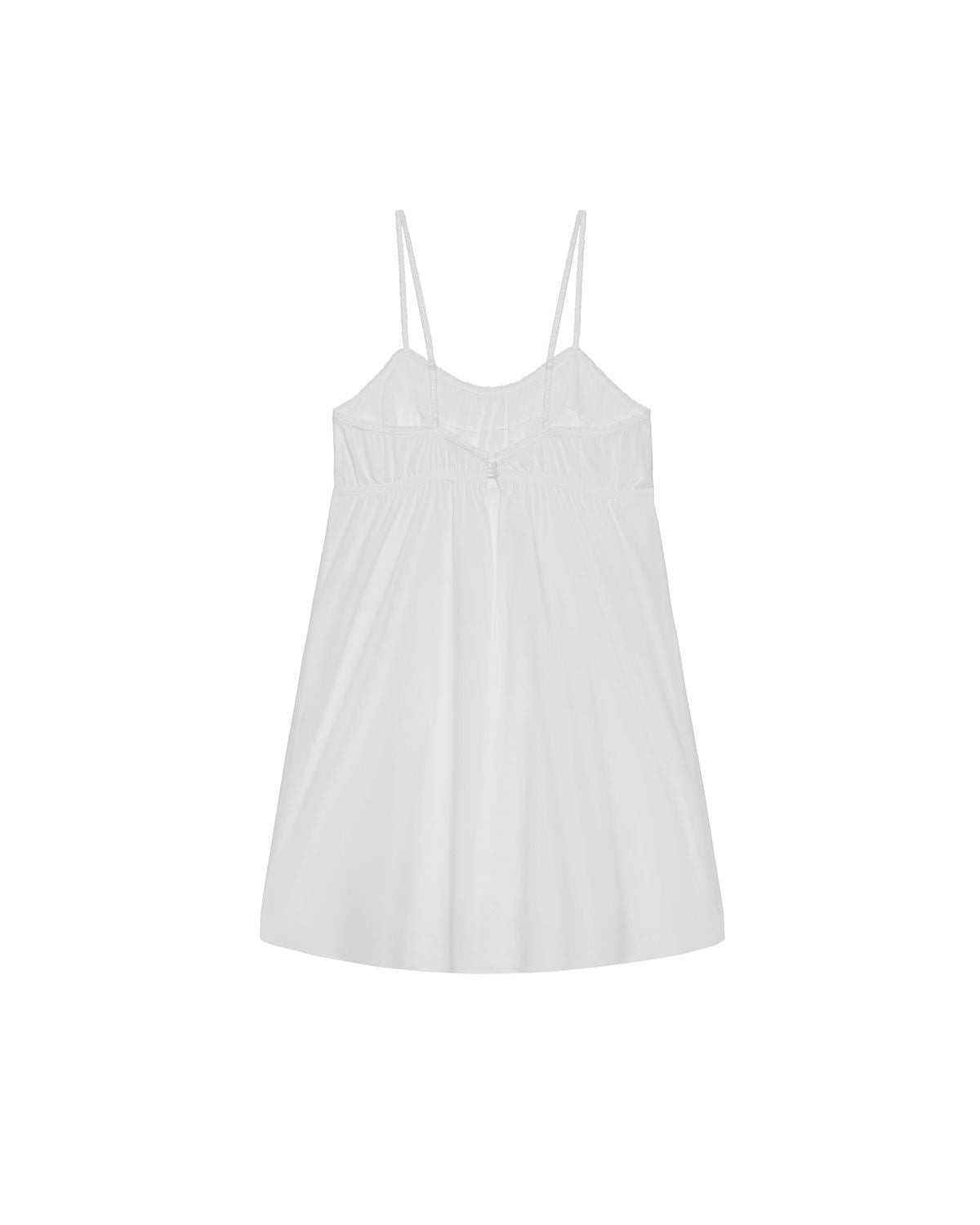 White slip dress on a white background