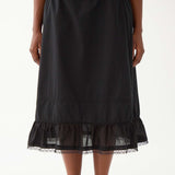 The Petticoat: Black Cotton Voile
