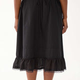 The Petticoat: Black Cotton Voile