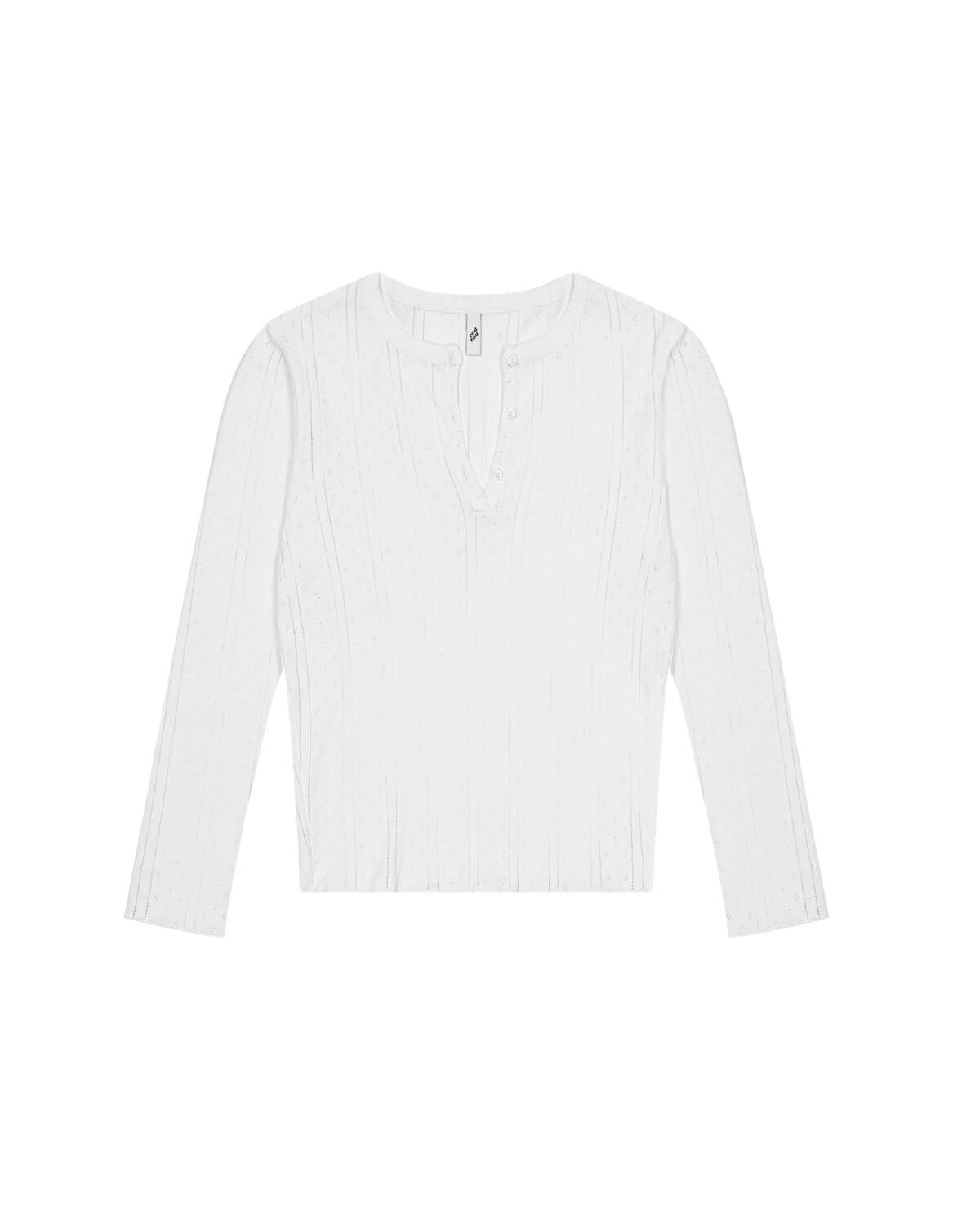 White long-sleeve shirt on a white background