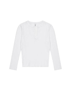 White long-sleeve shirt on a white background