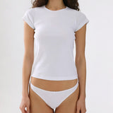 The Baby Tee: White Cotton Jersey