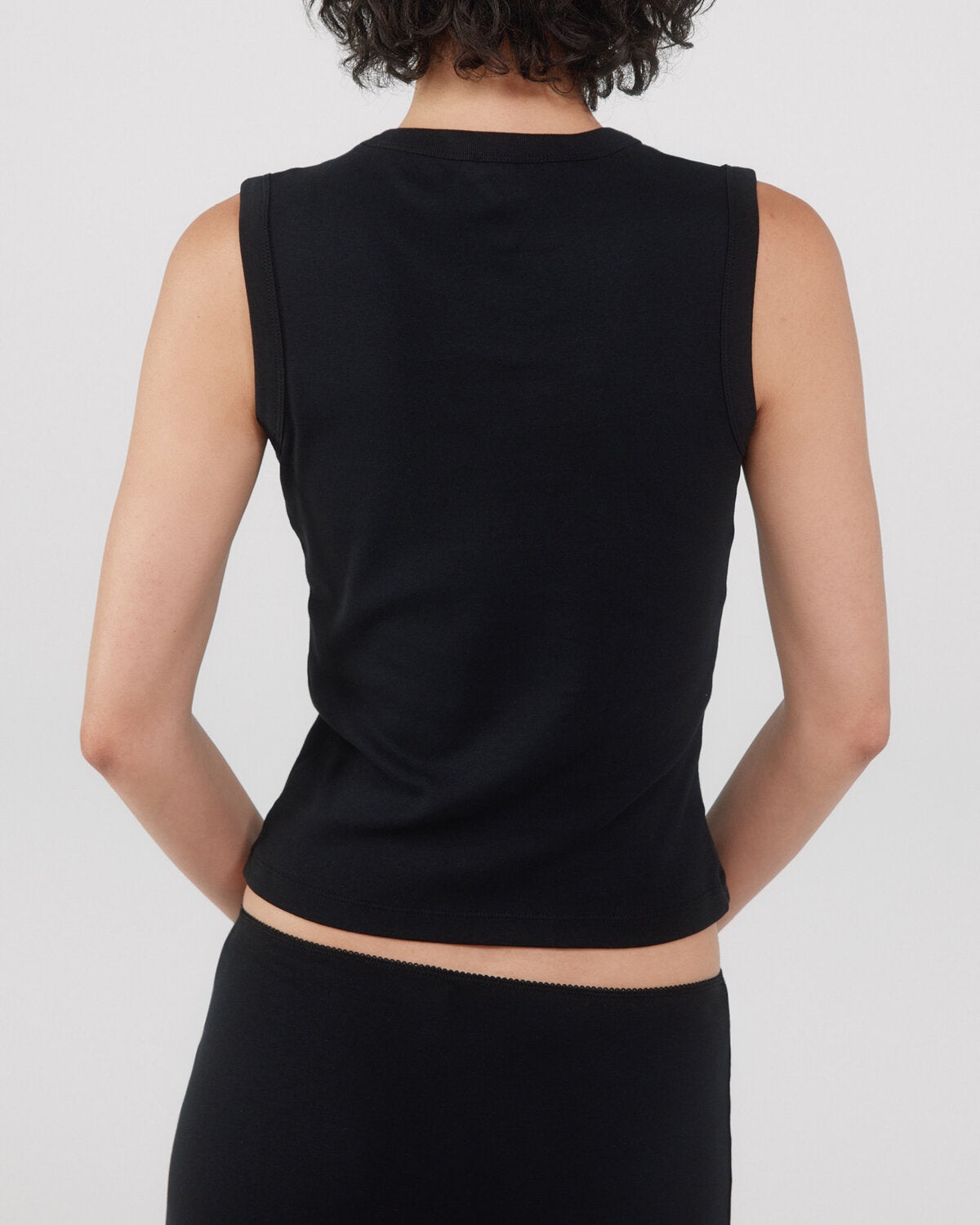 The Muse Tank: Black Cotton Jersey – Cou Cou Intimates