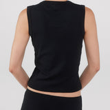 The Muse Tank: Black Cotton Jersey