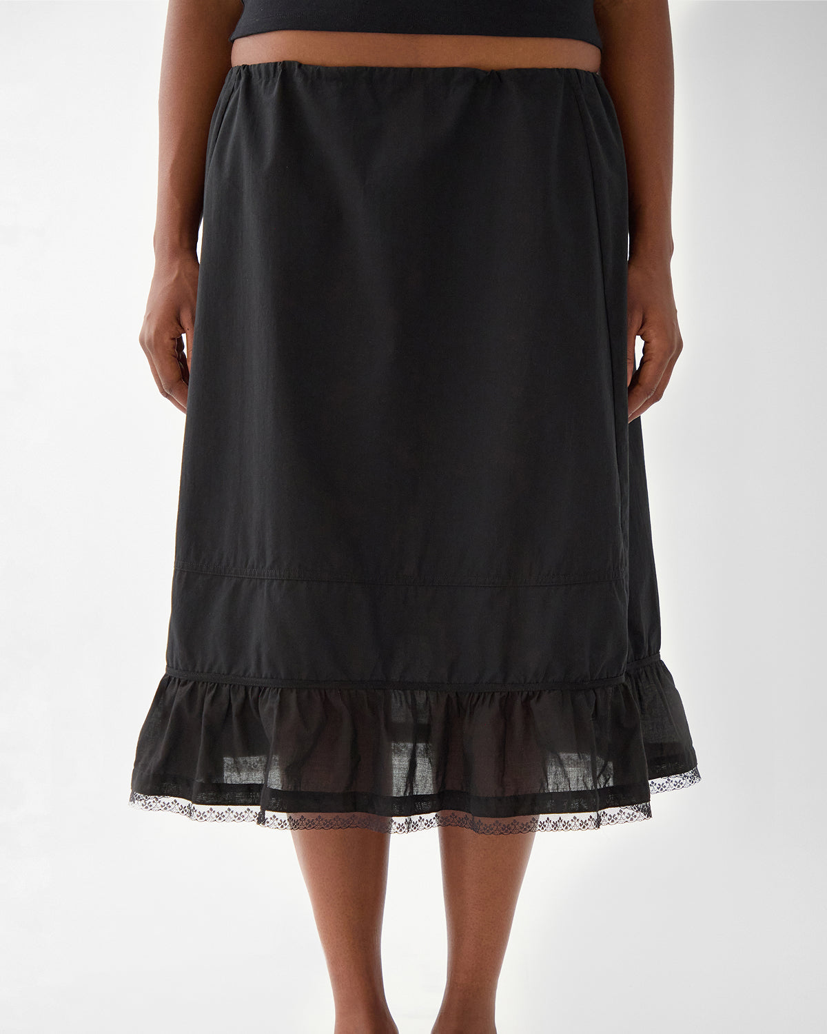 The Petticoat: Black Cotton Voile – Cou Cou Intimates