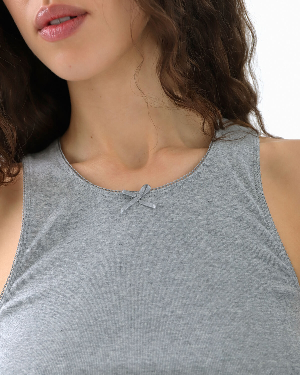 The Vest: Grey Cotton Jersey – Cou Cou Intimates
