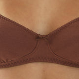 Brown bra on a person's chest