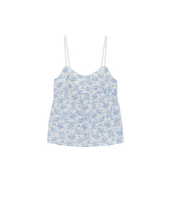 Floral patterned camisole on a white background