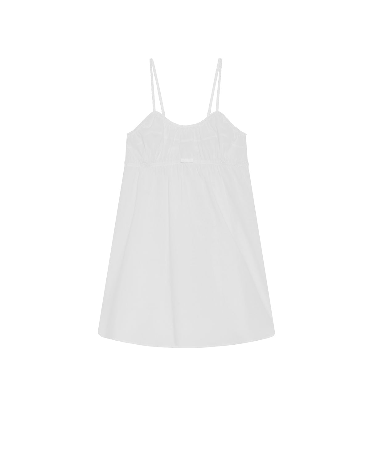 White slip dress on a white background