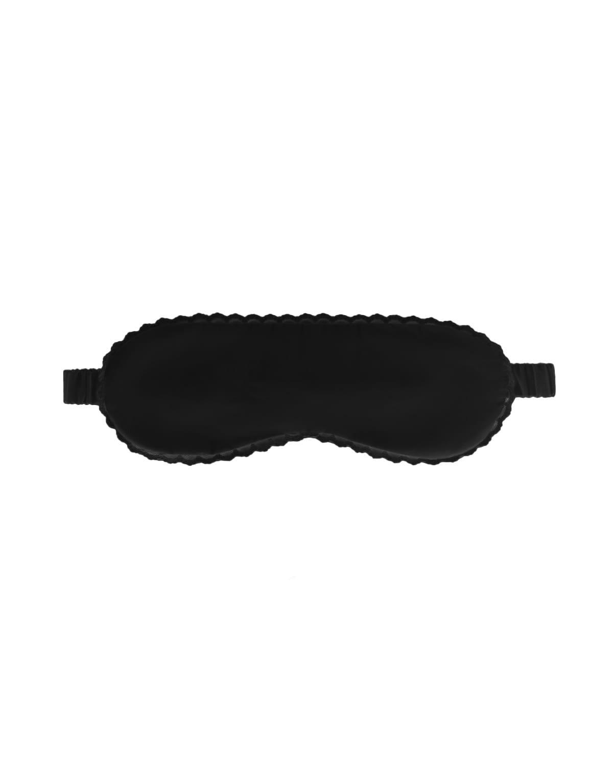 Black sleep mask on a white background