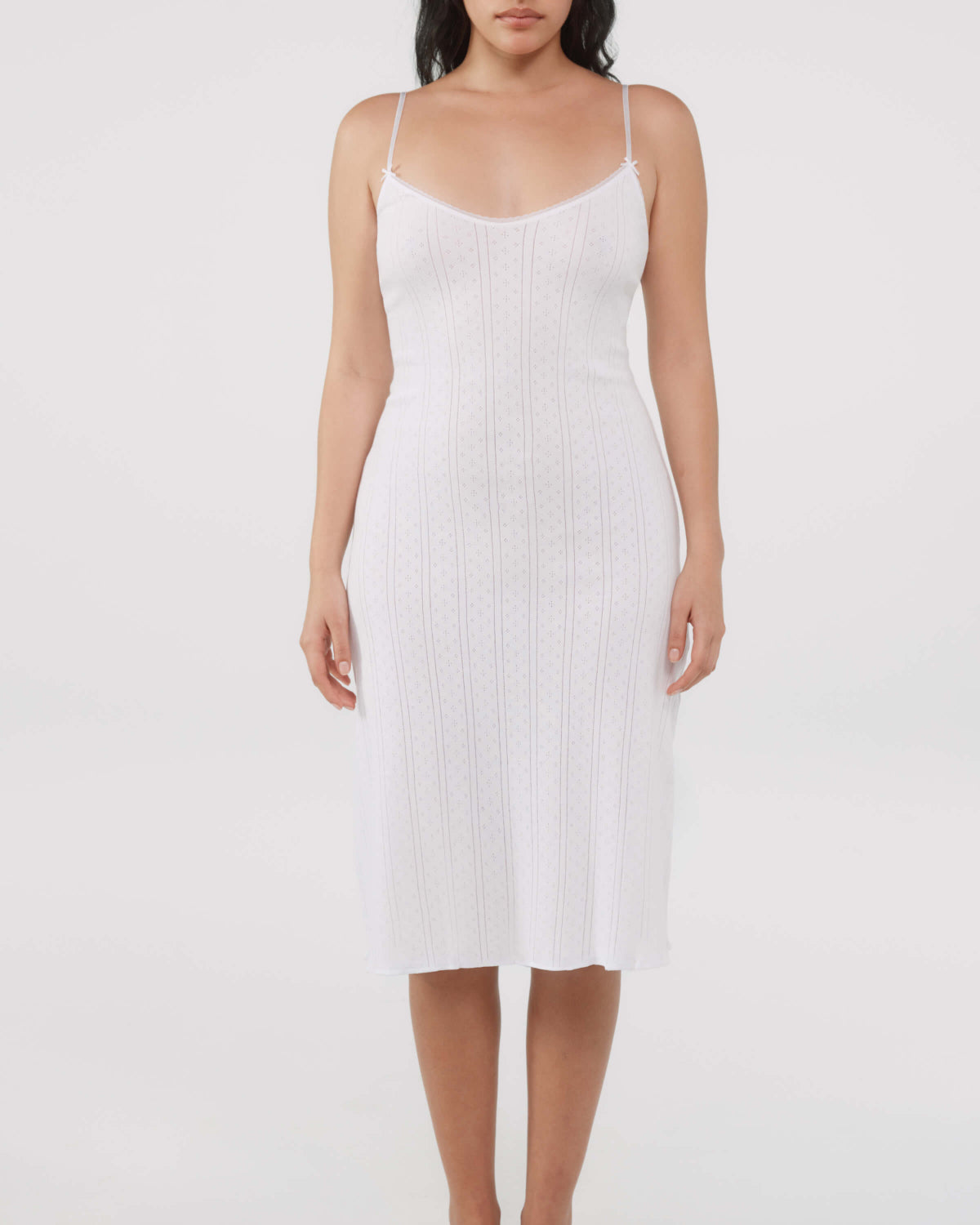 white slip midi dress Lace X Cross Dark Grey White Satin Slip Midi Dress