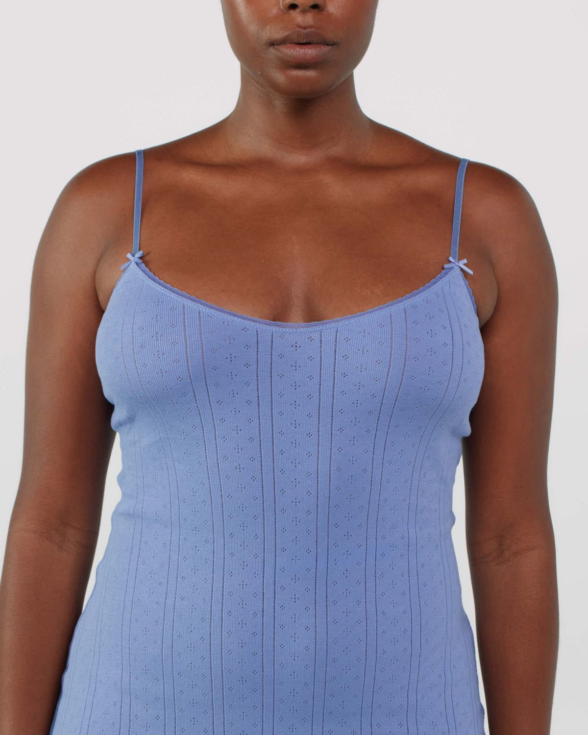 The Cami Slip: French Blue Pointelle – Cou Cou Intimates