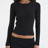The Cardigan: Black Pointelle