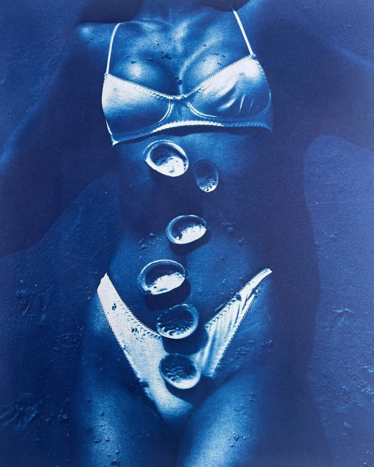 Hand-printed Cyanotype by Erika Kamano