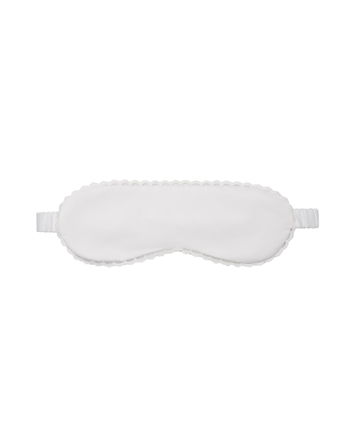 White sleep mask on a white background