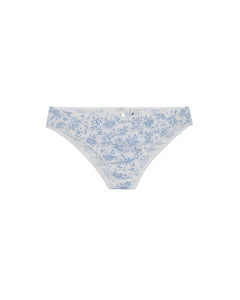 Floral-patterned underwear on a white background