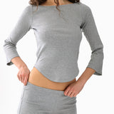 The Boyshort: Grey Cotton Jersey