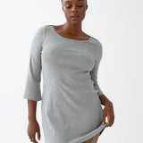 The Rina Dress: Grey Cotton Jersey