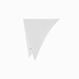 White cotton head scarf on a white background. 