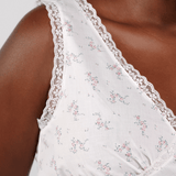 The Iris Tank: French Blossom Cotton Voile