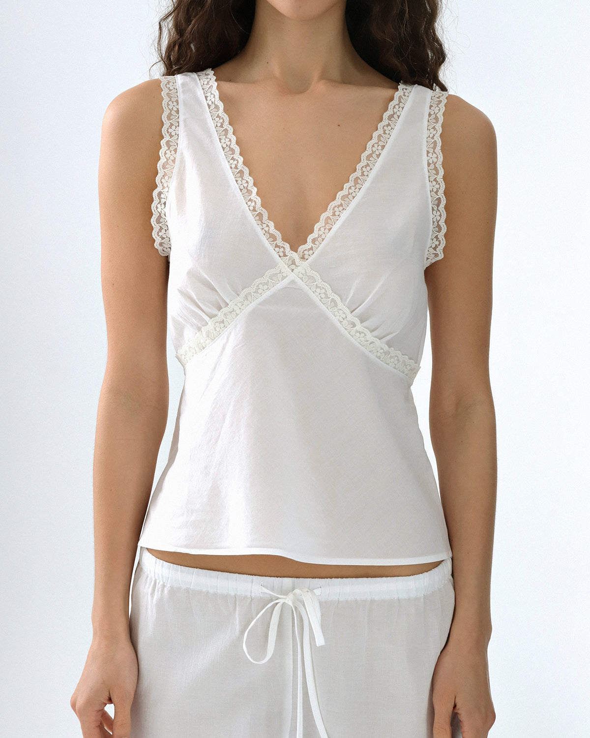 小物 Iris Kay The Iris Tank: White Cotton Voile – Cou Cou Intimates
