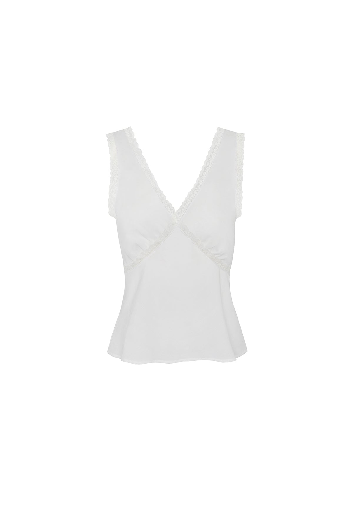 The Iris Tank: Cotton Voile White
