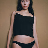 The Long Cami: Black Pointelle