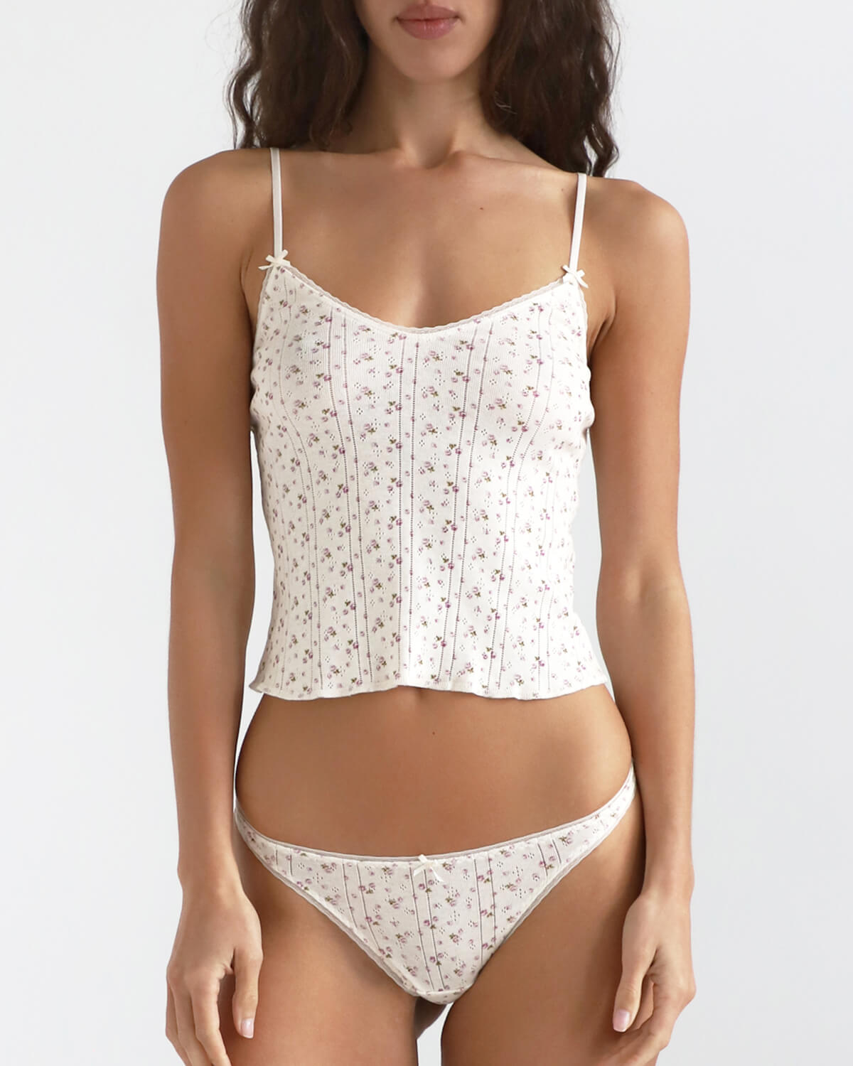 The Long Cami: English Rose Pointelle – Cou Cou Intimates