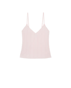 Light pink spaghetti strap top on a white background