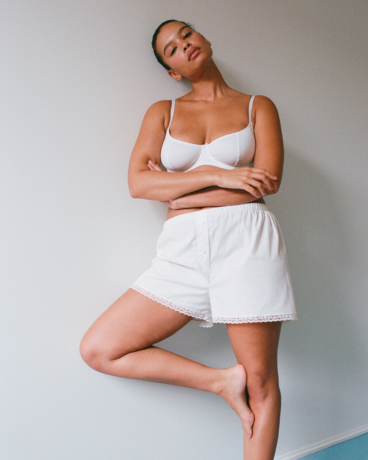 The Boxer: White French Poplin – Cou Cou Intimates